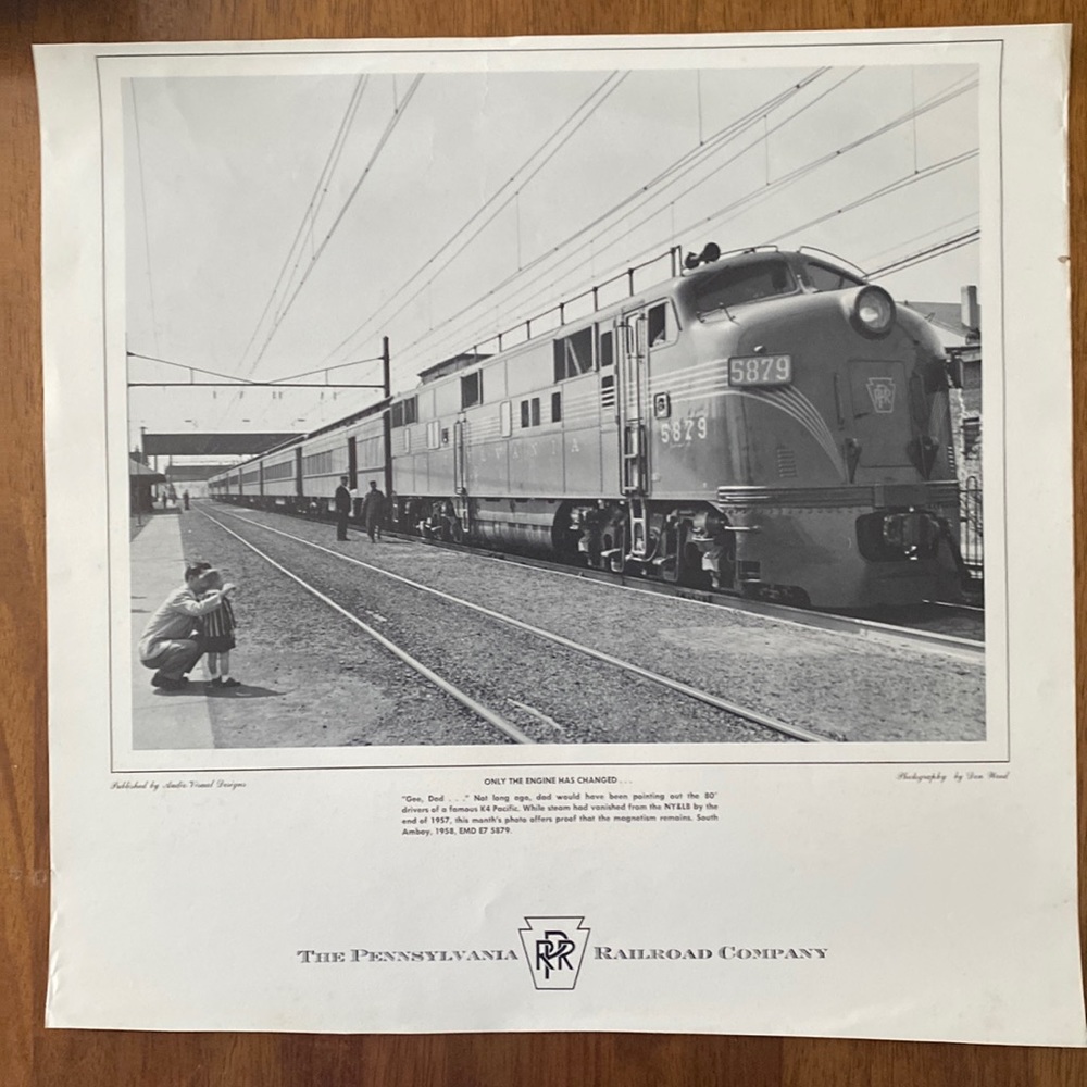 Don Wood Collection Pennsylvania Railroad Company Black & White Train Photograph